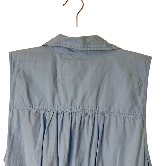 20W Maeve Anthropologie Asymmetrical Powder Blue Dress Minimalist Chic Feminine - Picture 12 of 15